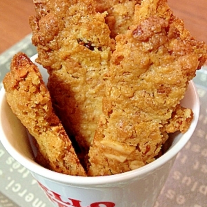 これパンの耳??のパン粉フルーツバー